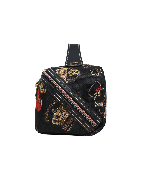 Crown Bear Tapestry Handbag Purse