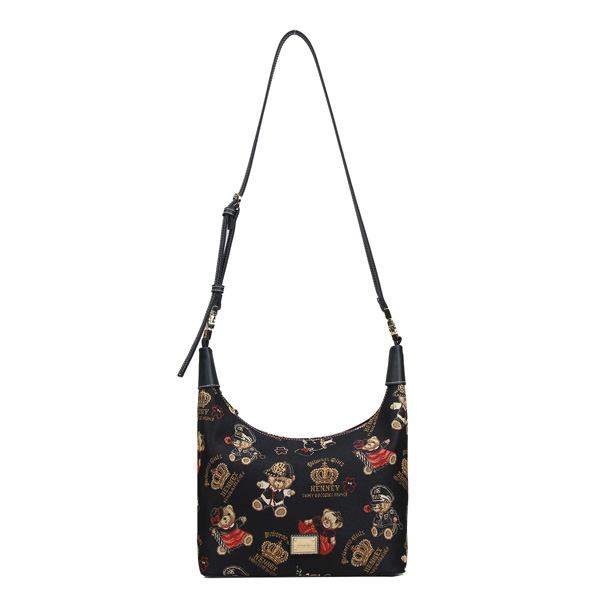 Crown Bear Tapestry Hobo Shoulder Bag