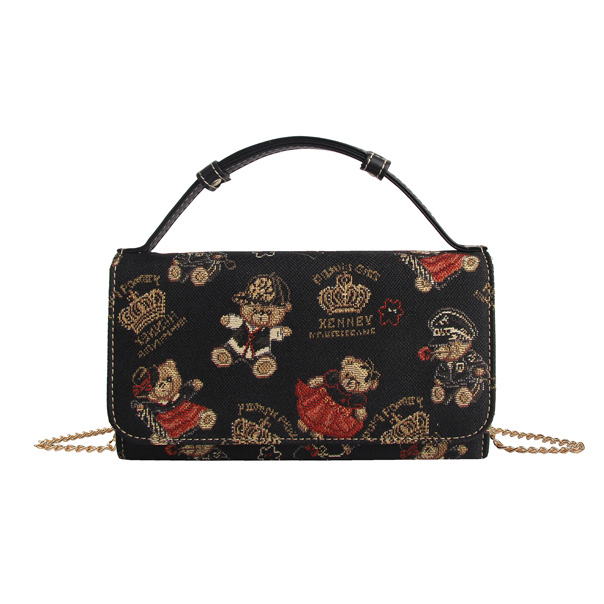 Crown Bear Tapestry Purse Bag