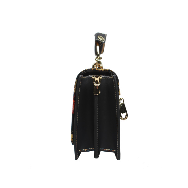 Crown Bear Tapestry Top Handle Crossbody Bag