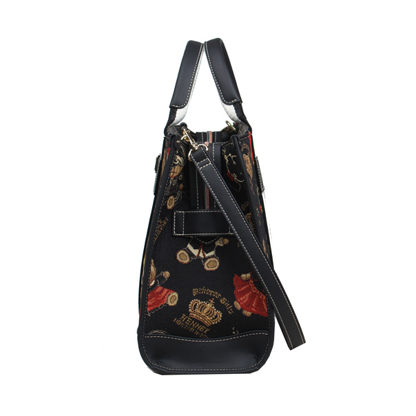 Crown Bear Tapestry Tote Shoulder Bag