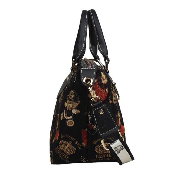 Crown Bear Tapestry Tote Shoulder Bag
