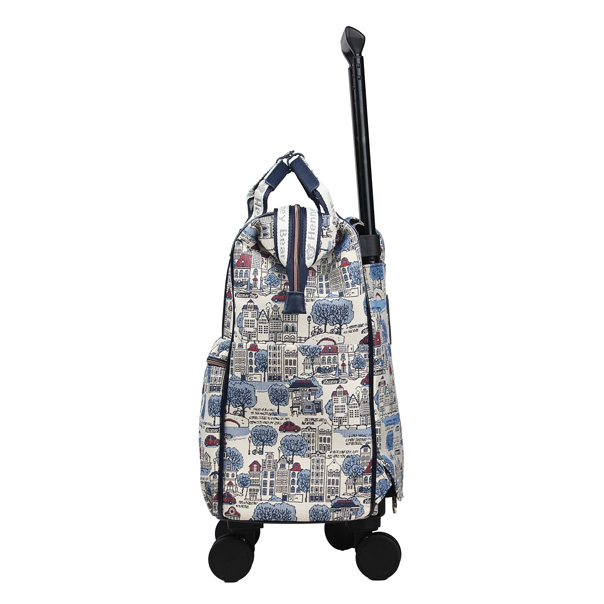 Euro City Tapestry Rolling Travel Backpack