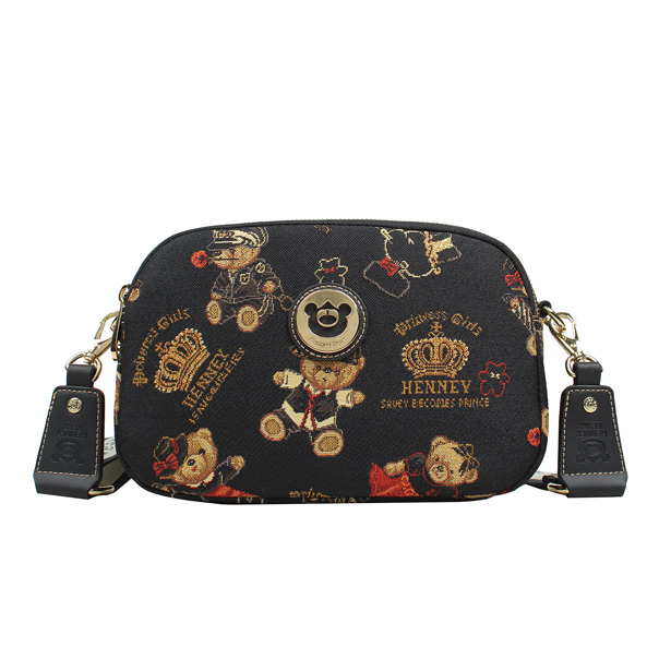 Crown Bear Tapestry Crossbody Bag