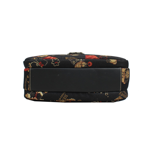 Crown Bear Tapestry Crossbody Bag