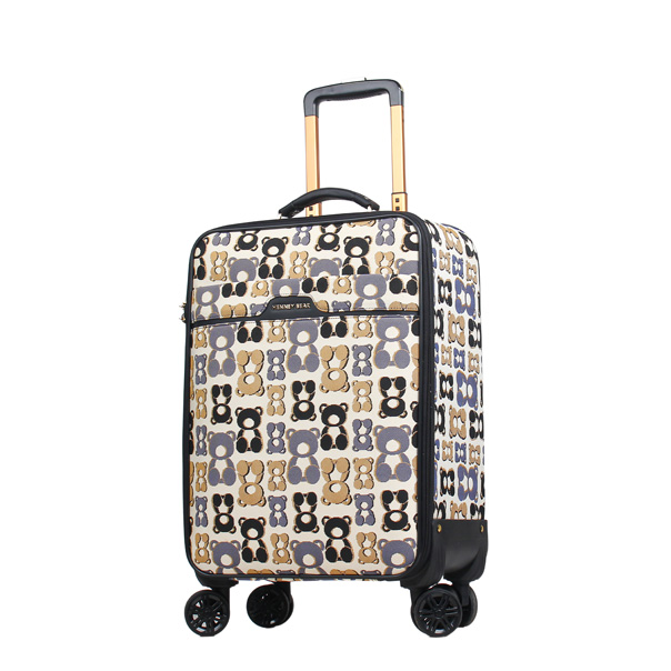 Geometric Teddy Tapestry Cabin Trolley Luggage