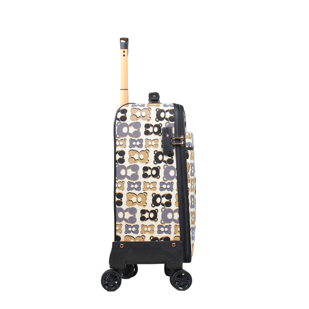 Geometric Teddy Tapestry Cabin Trolley Luggage