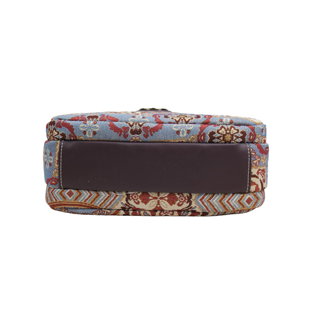 Peony Flower Purple Tapestry Crossbody Bag