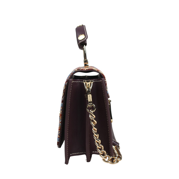Peony Flower Purple Tapestry Shoulder Bag