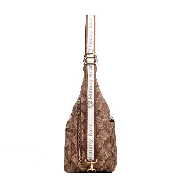Shadow Bear Brown Tapestry Shoulder Bag