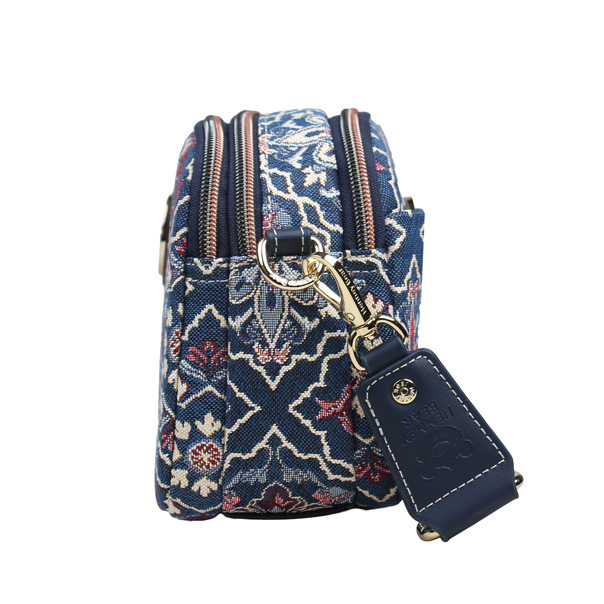 Snowflake Blue Tapestry Crossbody Bag