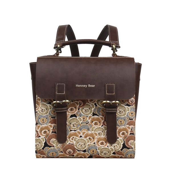 Vincent Bear & Bear Tapestry Convertible Backpack