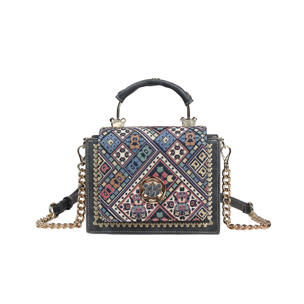 Vintage Check Tapestry Shoulder Bag