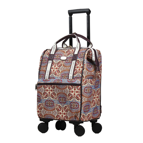 Peony Tapestry Rolling Backpack