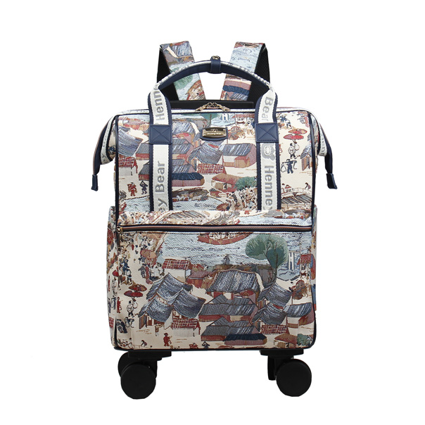 River Sight Tapestry Rolling Backpack