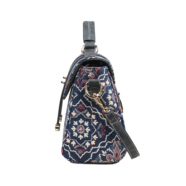 Snowflake Blue Tapestry Satchel Shoulder bag