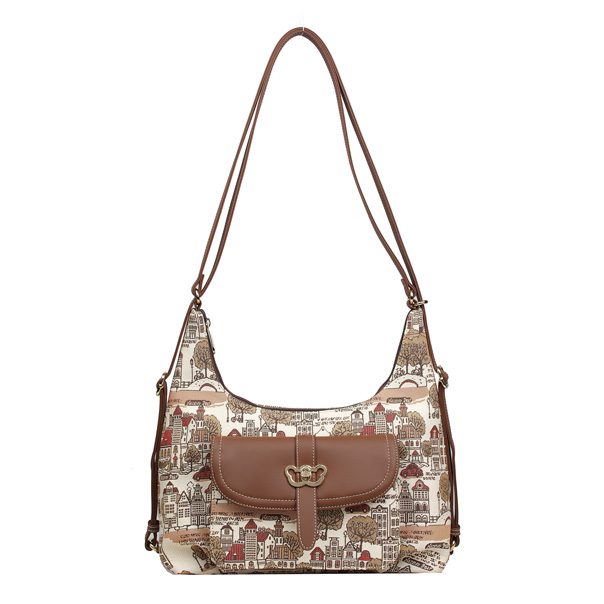 Tree in Fall Tapestry Convertible Backpack