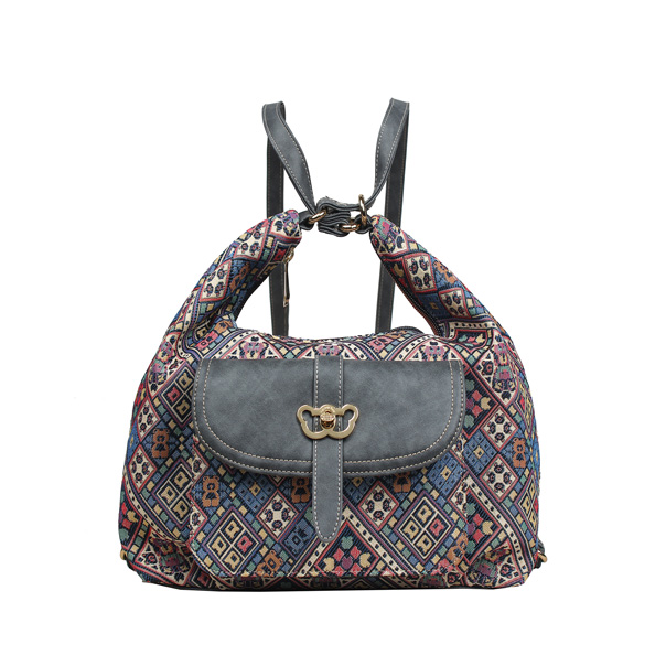 Vintage Check Tapestry Convertible Backpack