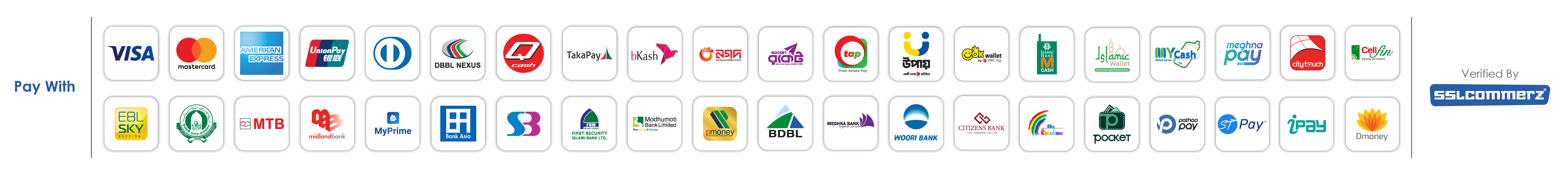 Secure Payment Methods - SSLCommerz